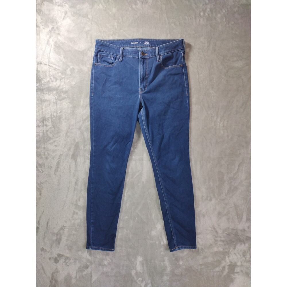 Old Navy Jeans Womens 12 Rockstar High-Rise Super Skinny Stretch Dark Wash